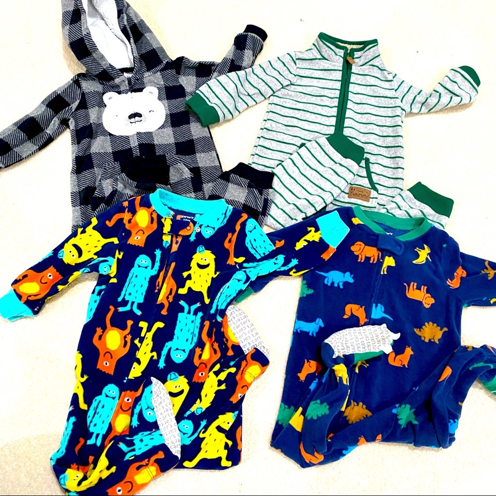 Lot of 4 pieces infant one-pieces size 12 months